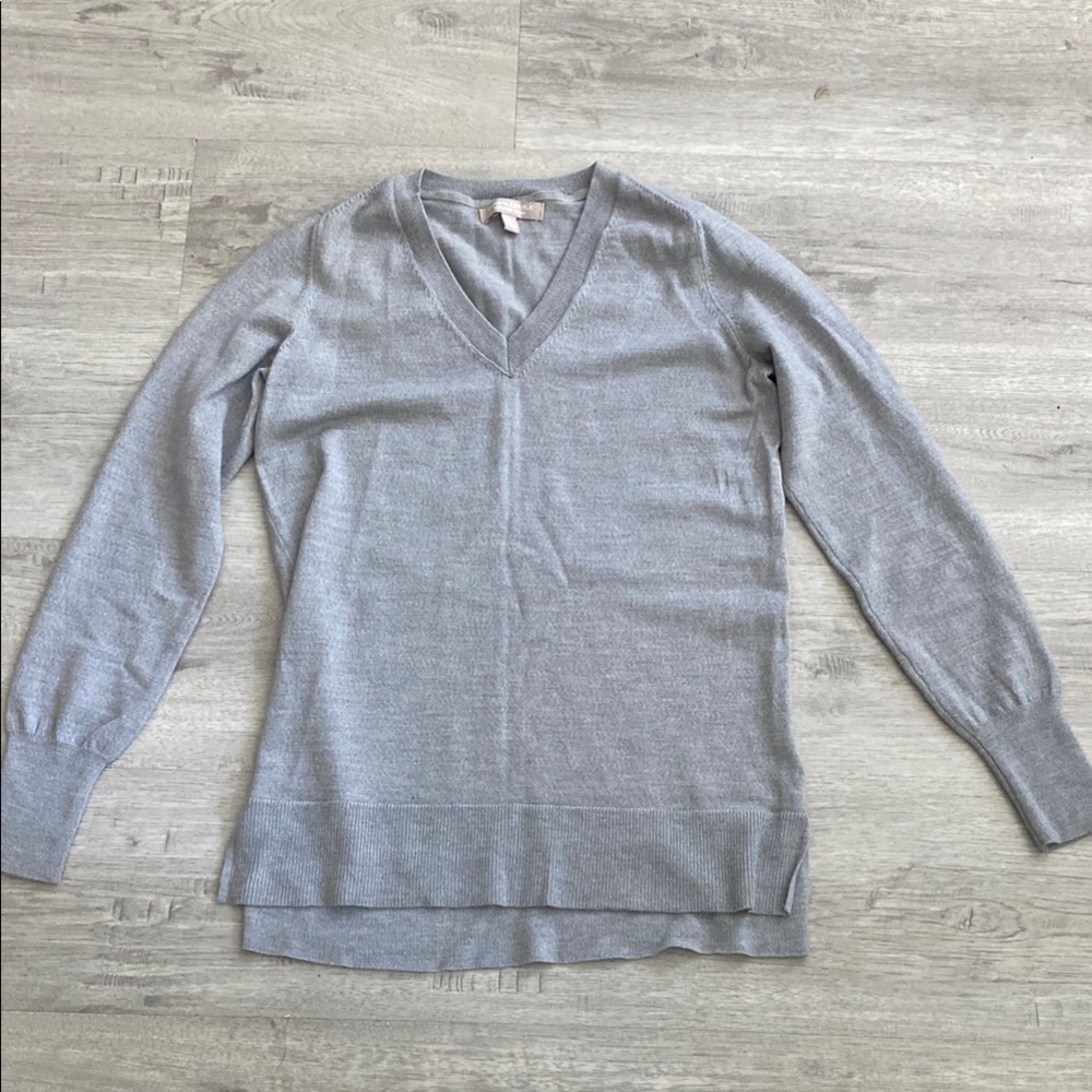 Banana Republic Grey Merino long sleeve sweater size S